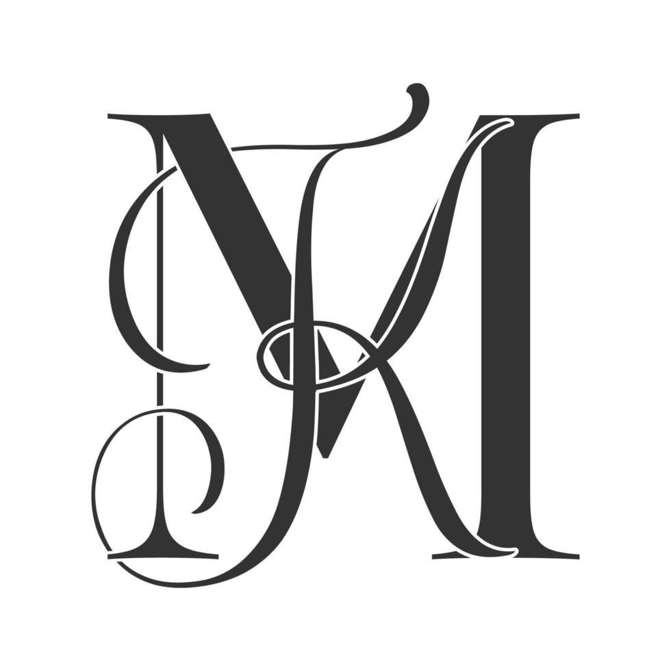 mk ,km, monogram logo. Calligraphic signature icon. Wedding Logo Monogram. modern monogram symbol. Couples logo for wedding vector