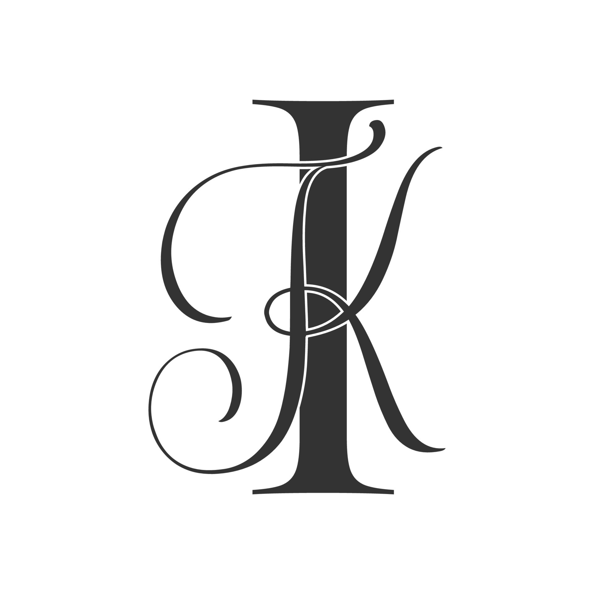 ik ,ki, monogram logo. Calligraphic signature icon. Wedding Logo ...