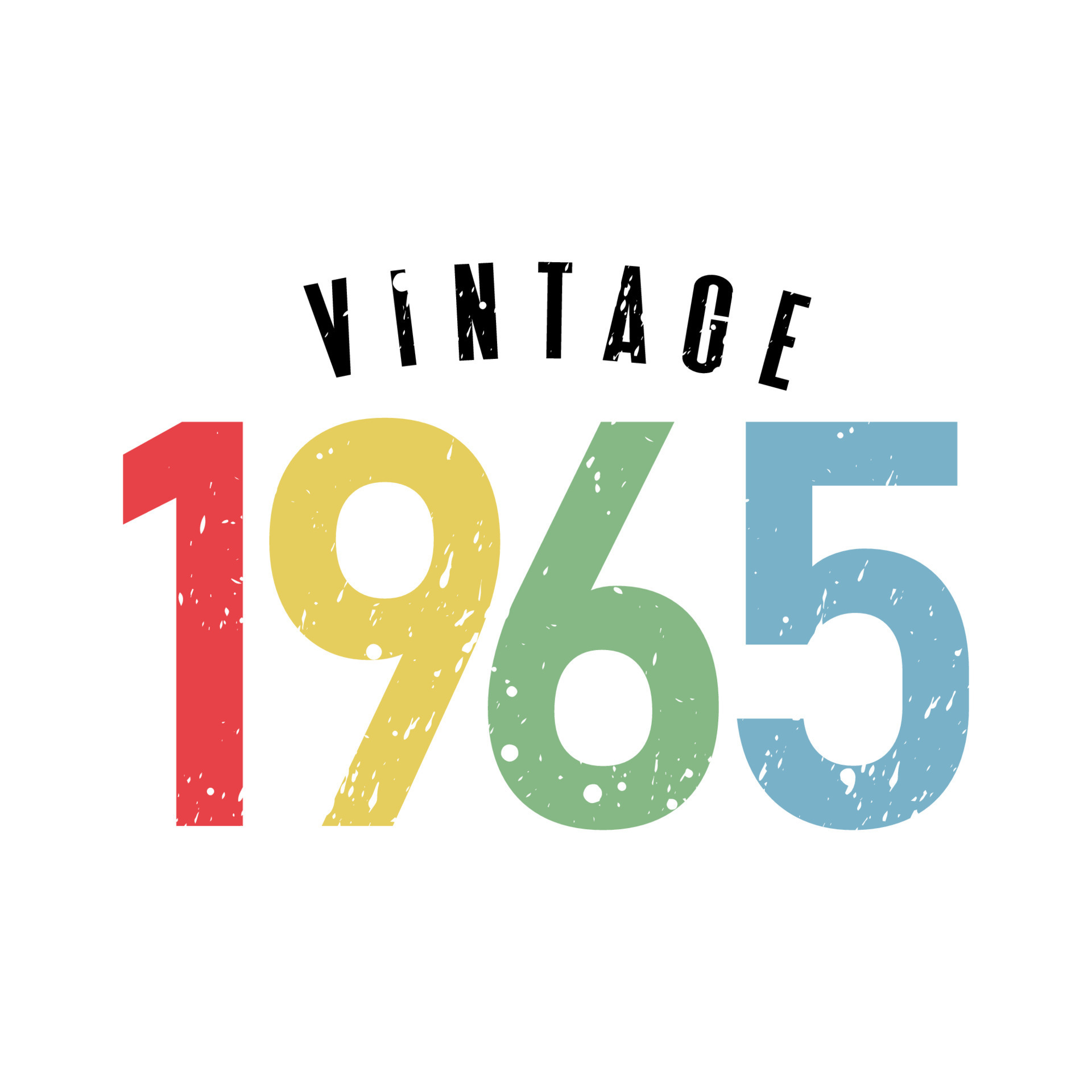 vintage 1965, Born in 1965 birthday typography design 8873276 Vector