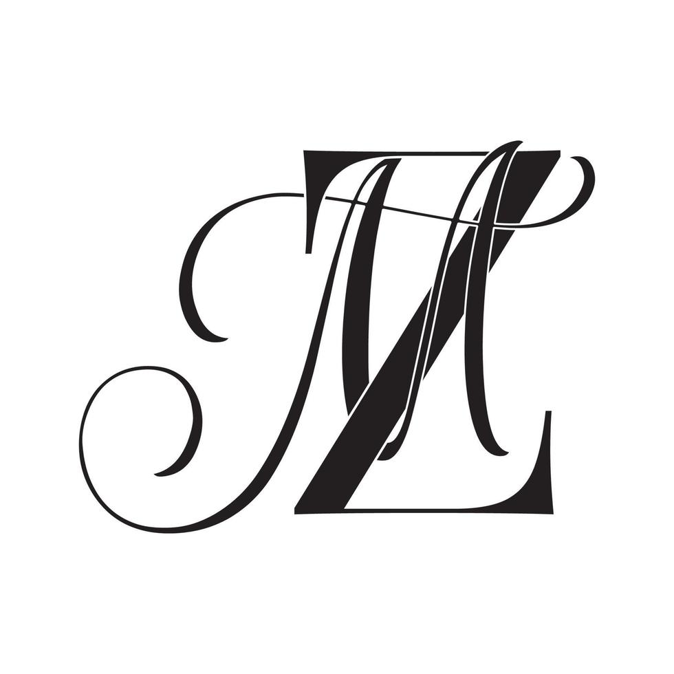 zm ,mz, monogram logo. Calligraphic signature icon. Wedding Logo ...