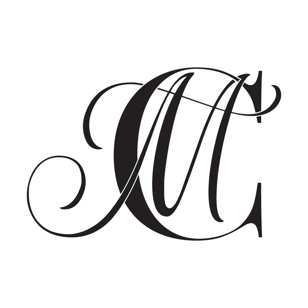 cm ,mc, monogram logo. Calligraphic signature icon. Wedding Logo ...