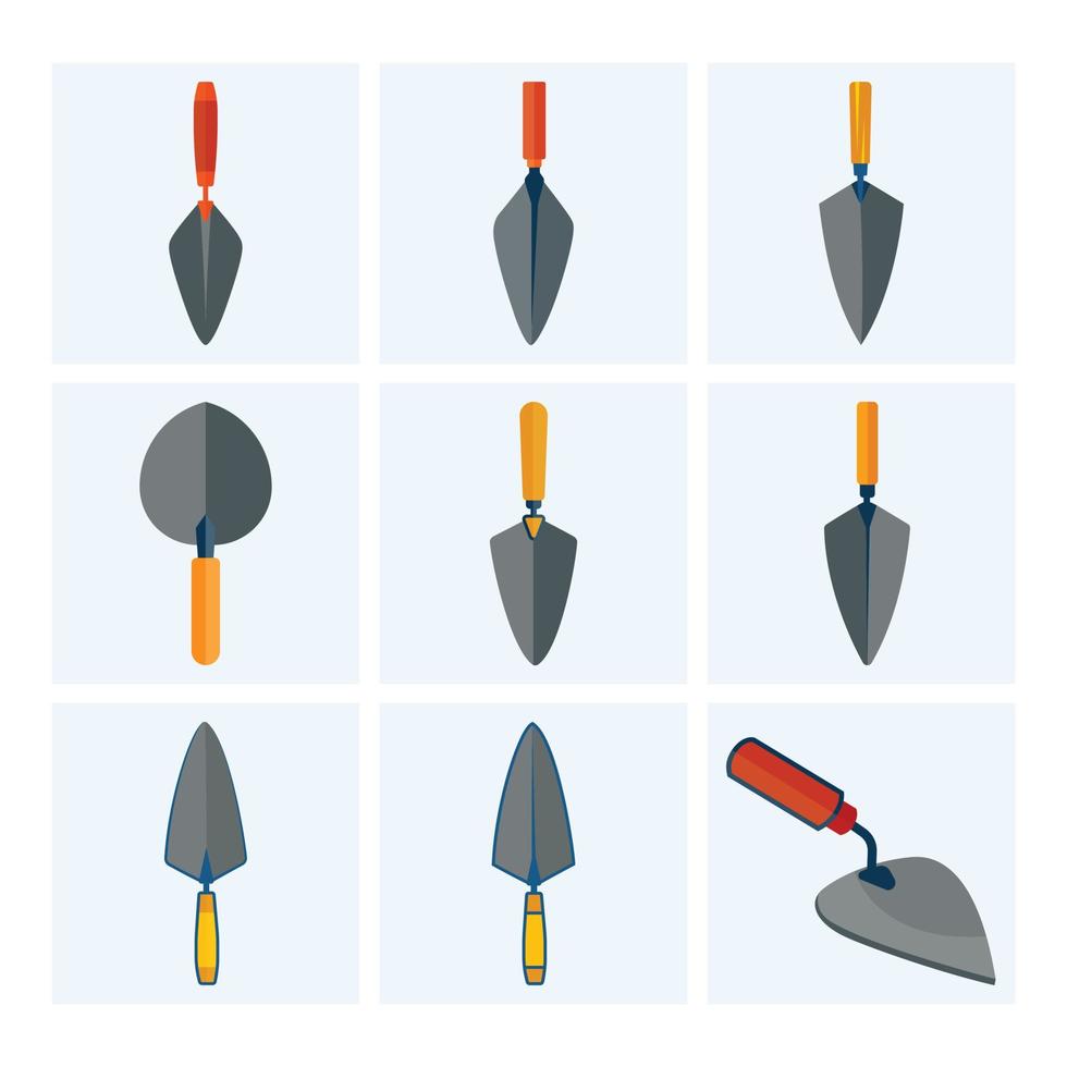 Bricklayer Trowel Illustration And Clip Art Best Collection Design, Creative premium Concept And Hi-Quality Colorful Bricklayer Trowel Premium Vector. vector