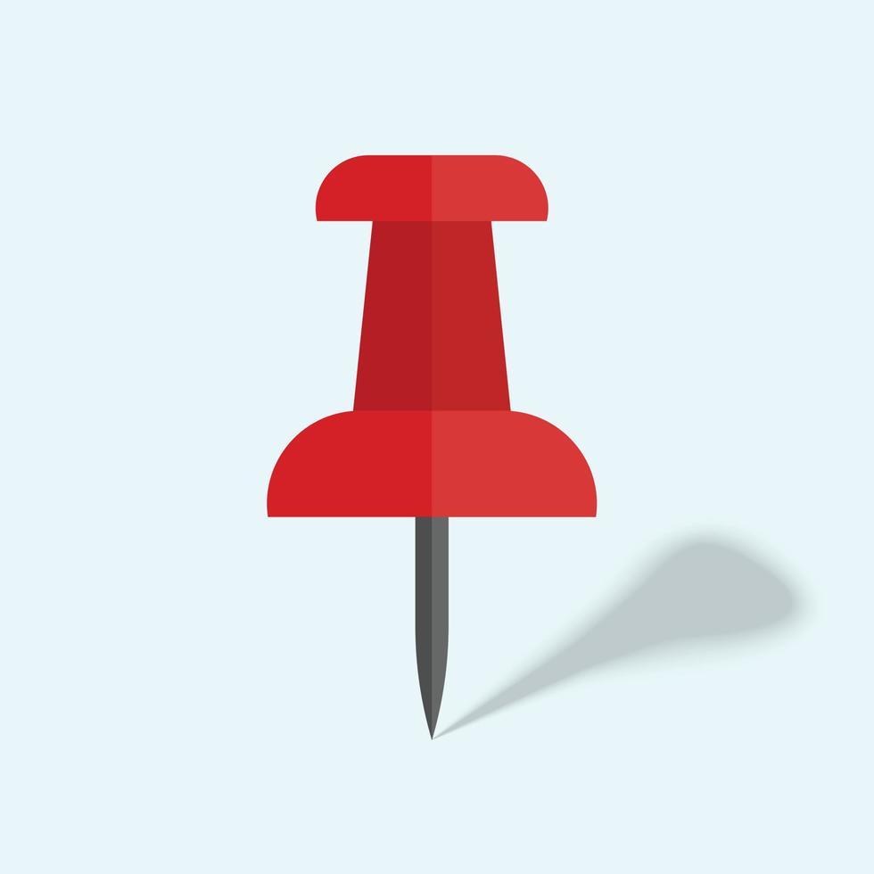 Push Pin Illustration Red Color Design, With Vector, Unique Concept Hi-Quality File. vector