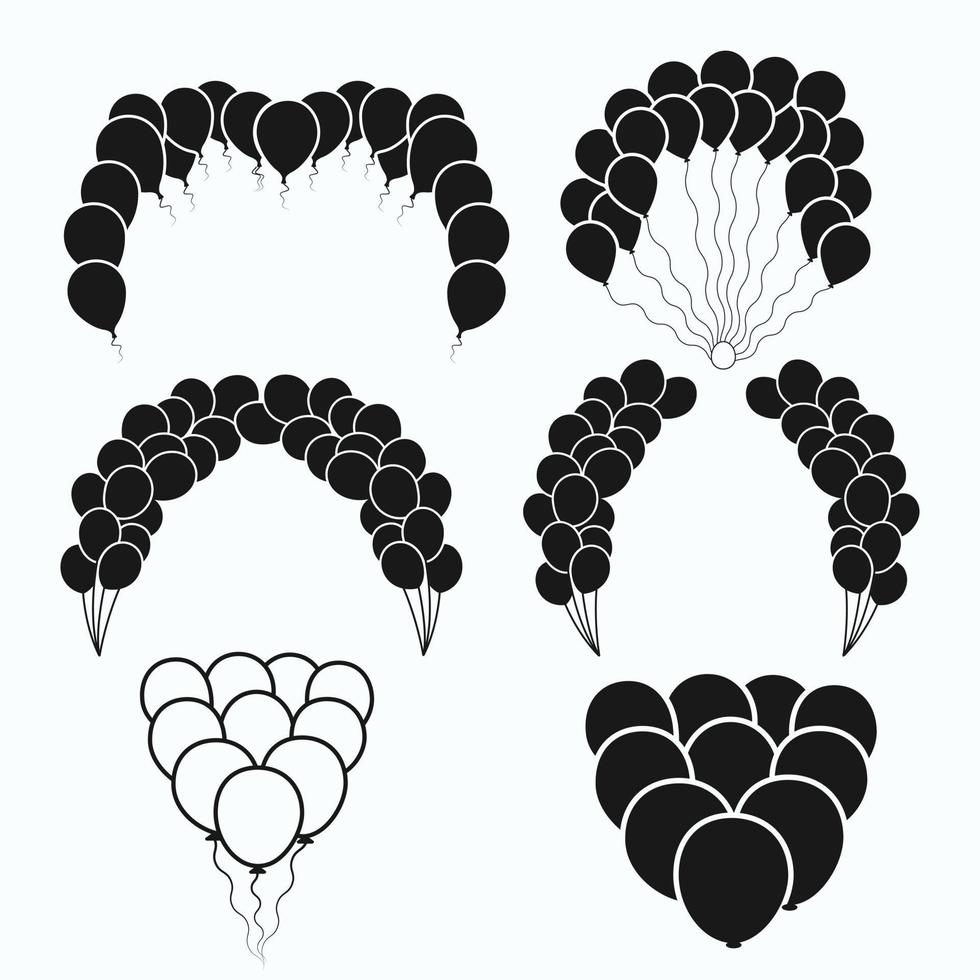 Balloon Arch Clip Art Vector Design Collection With White Background, Illustrations Art Vector Design. With Free Download.