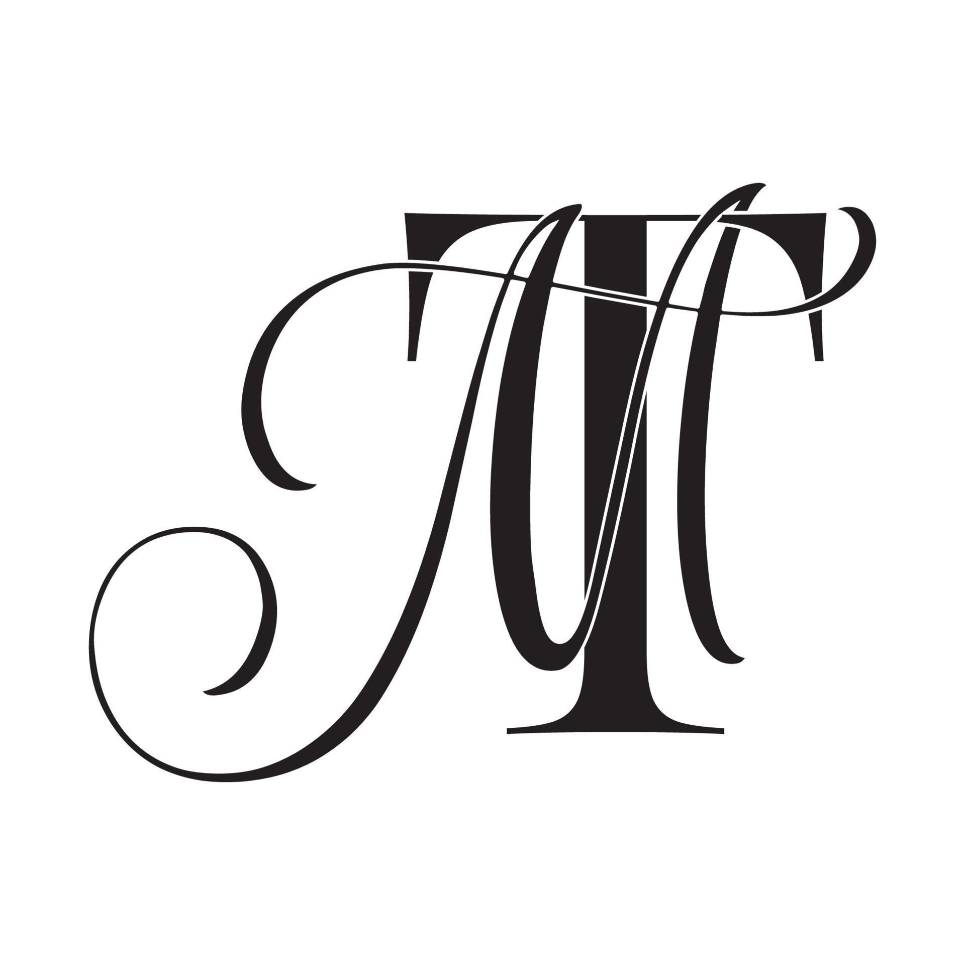 tm ,mt, monogram logo. Calligraphic signature icon. Wedding Logo ...