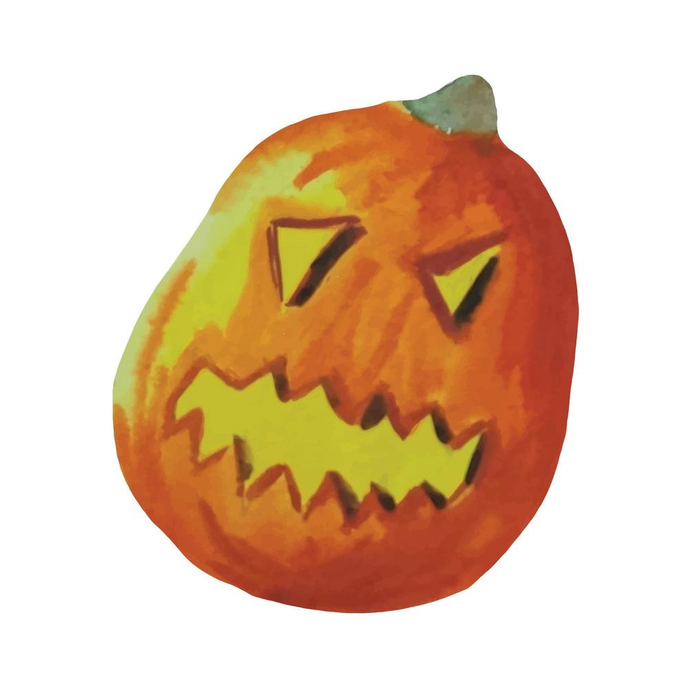 calabaza para halloween, ilustración de otoño vector
