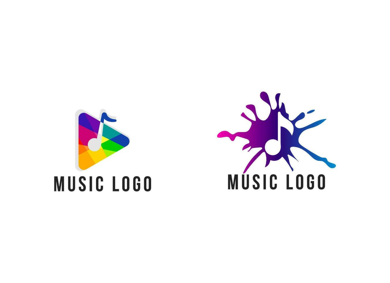 Simple Music and audio wave logo design template. vector