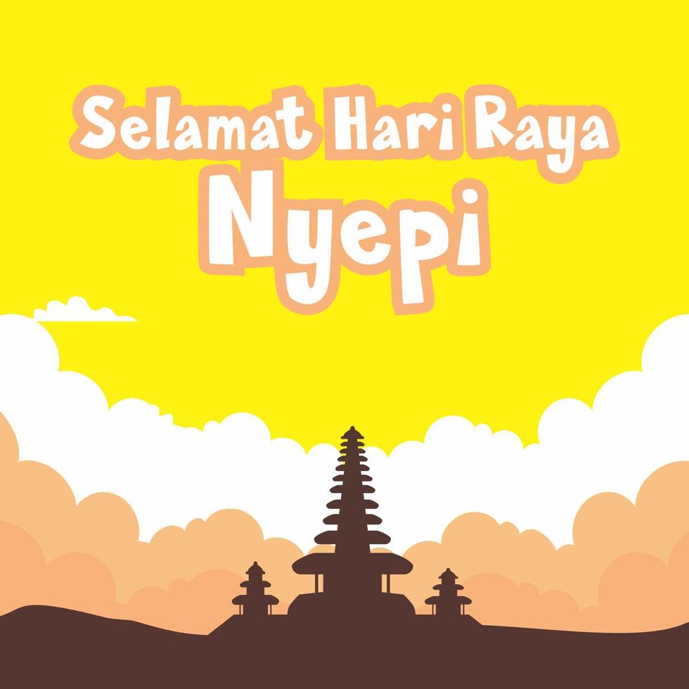 diseño del día nyepi vector