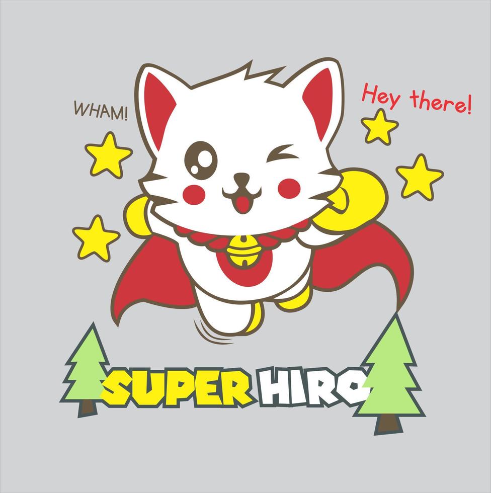 super cat design vector