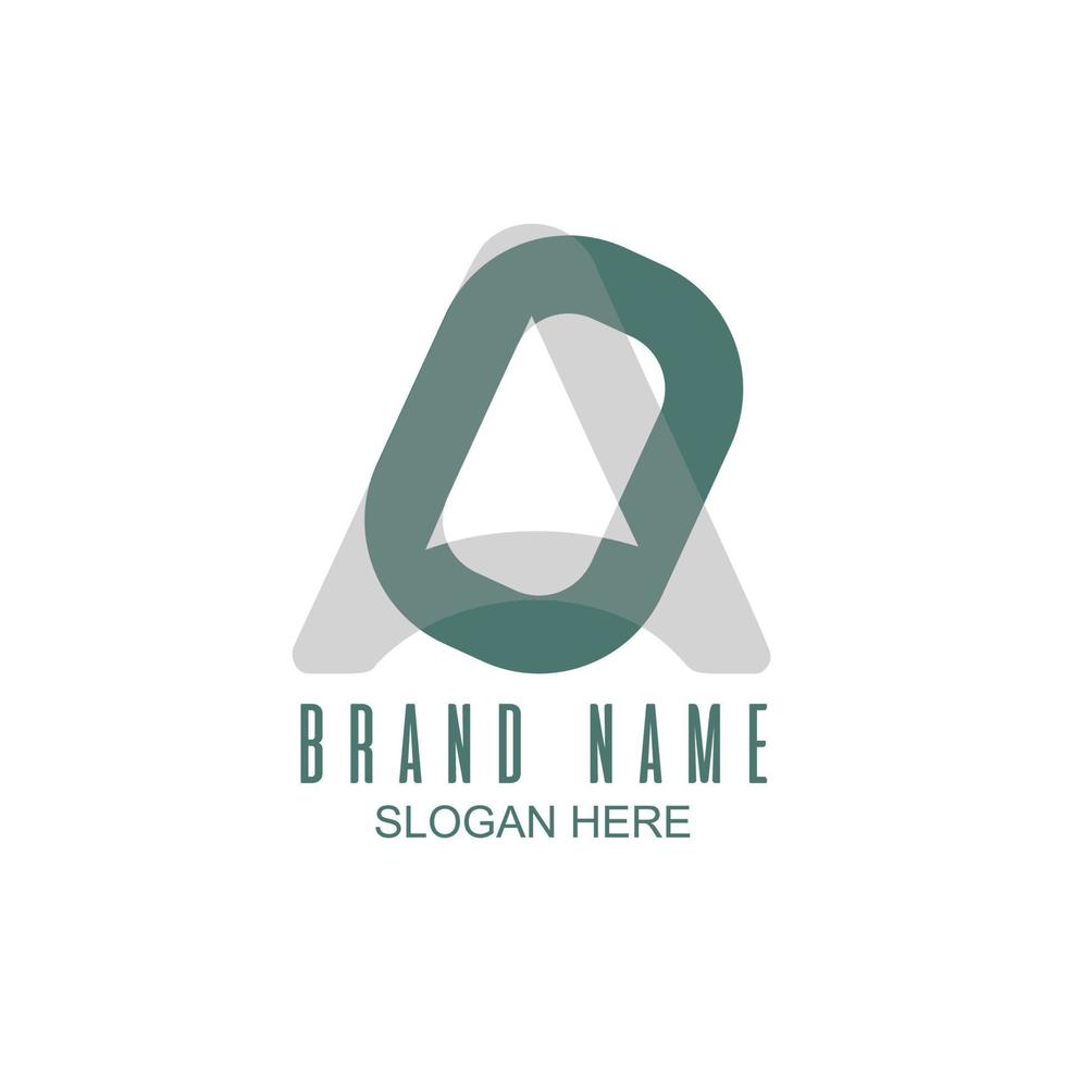 A and O logo mix alphabet for comercial company logo website logo vector