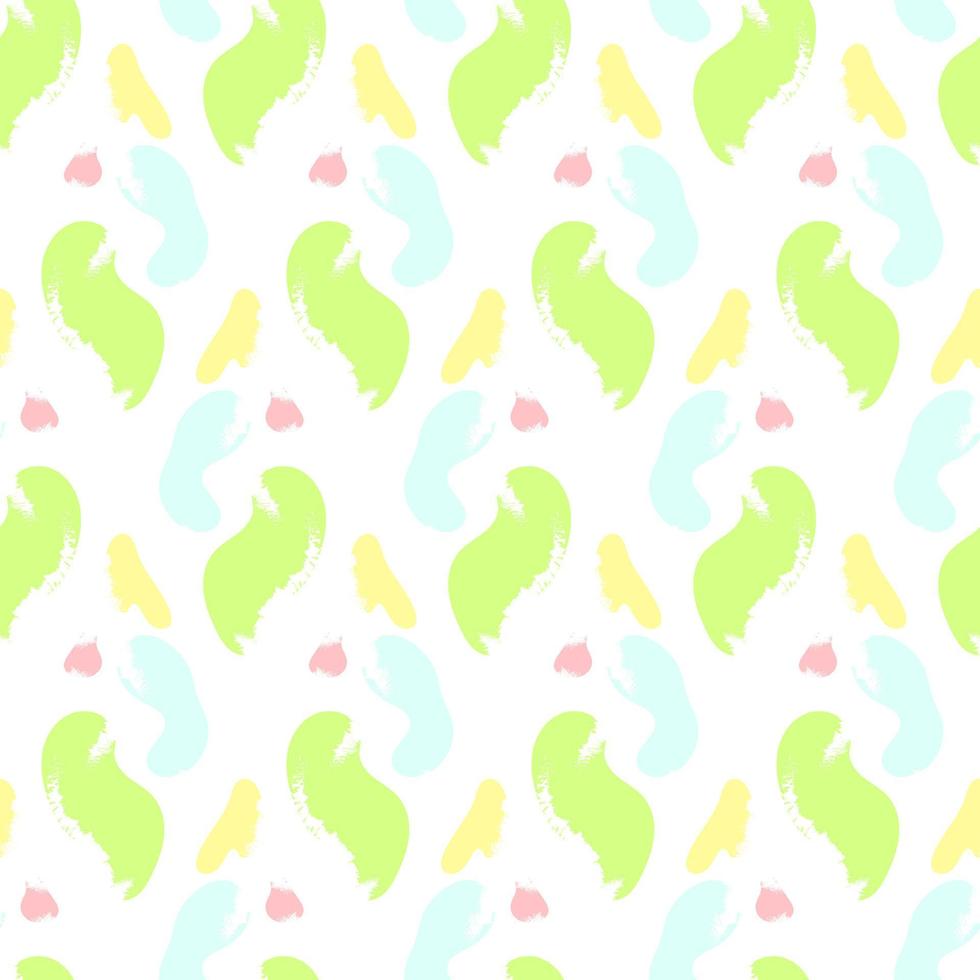 Bright psychedelic pattern with brush strokes. Vector seamless pattern for textile, wallpaper, background.
