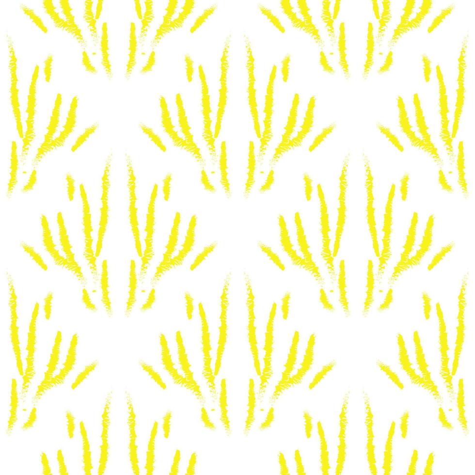 Yellow brush strokes pattern. Seamless vector pattern with brush drawings for textiles, fabrics, wallpapers.