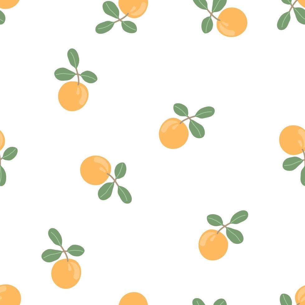 Oranges pattern. Fruit pattern for textile, fabric, kitchen decor, menu. vector