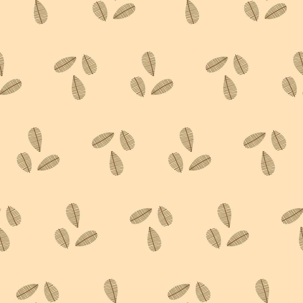 Vector seamless pattern with stylized leaves. Seamless pattern for wallpapers, textiles, backgrounds.