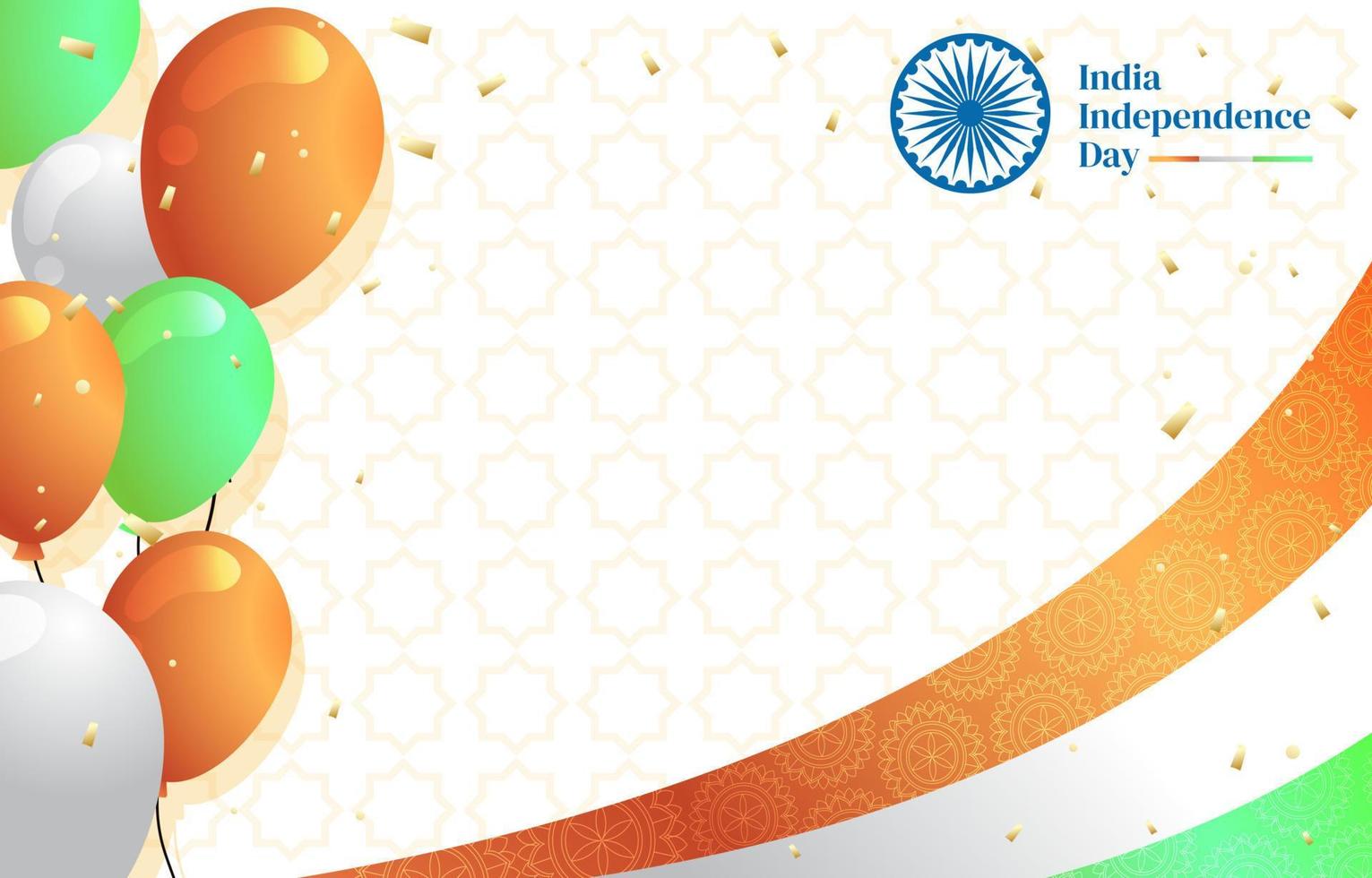 Celebrating India Independence Day With Balloon Background vector