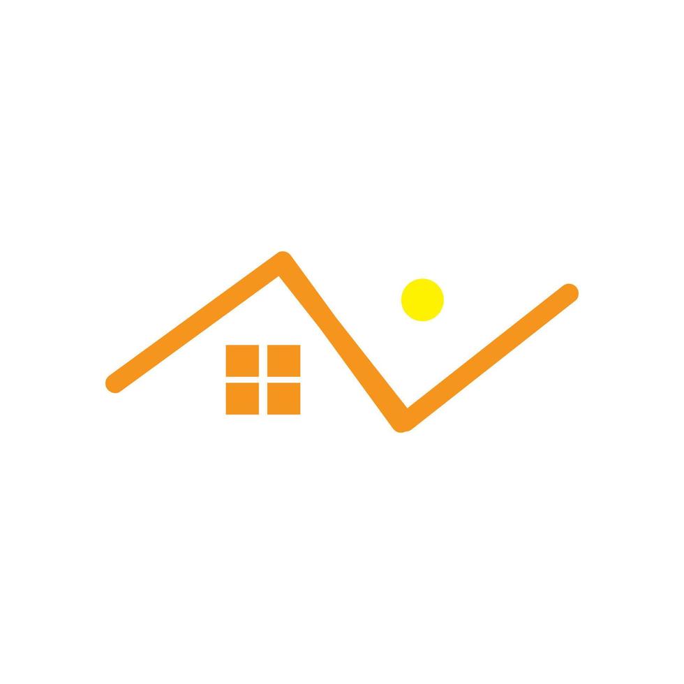 flat house logo icon vector