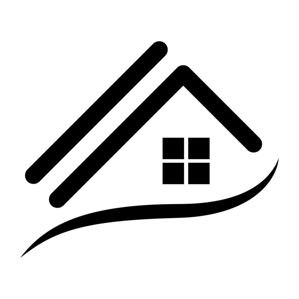 flat house logo icon vector