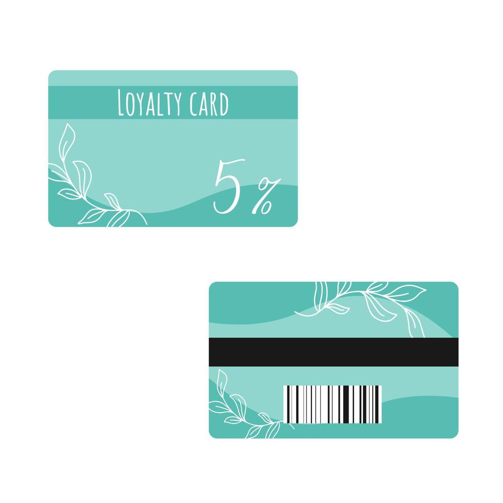 Loyalty card isolated vector illustration