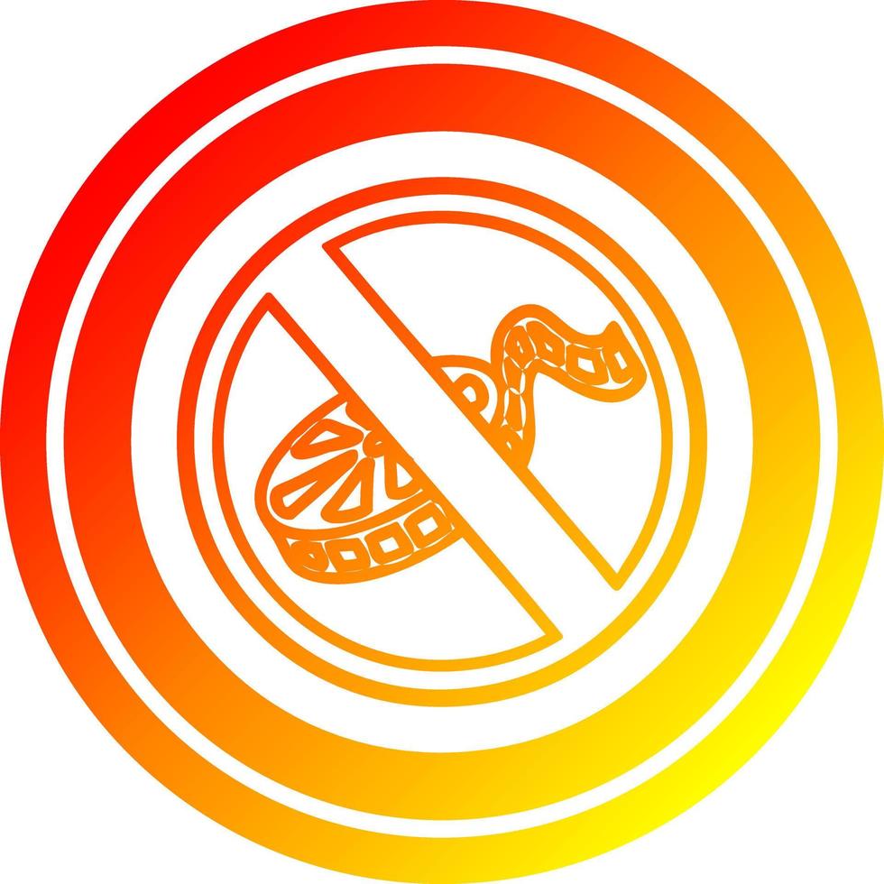 no filming circular in hot gradient spectrum vector