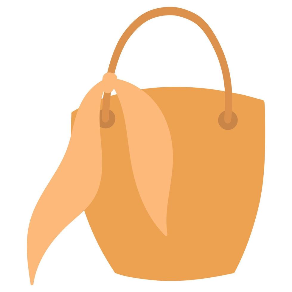 Orange beach bag vector illustration.