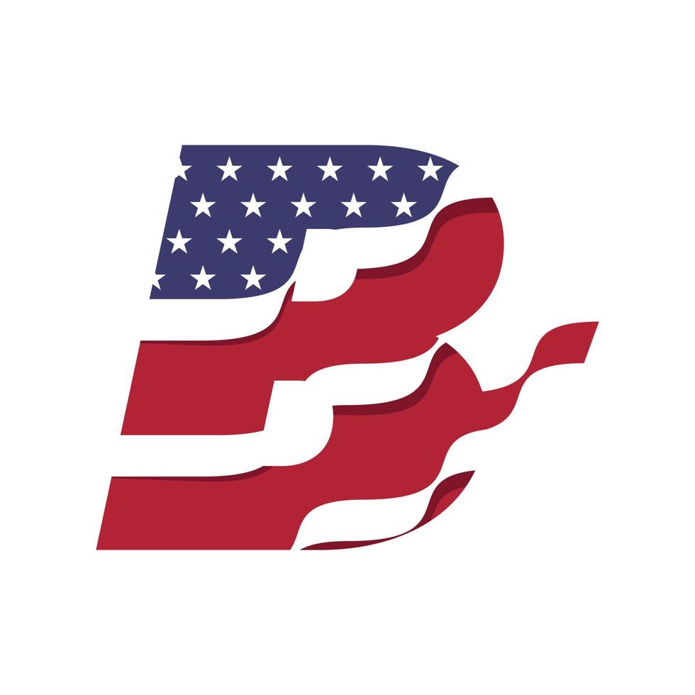 American Alphabet Flag B vector