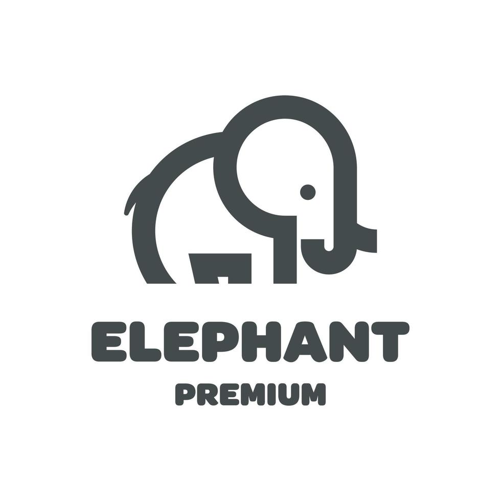Elephant Cute Logo vector
