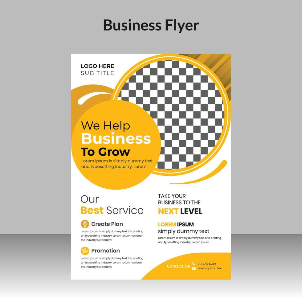 Corporate business flyer design and digital marketing agency brochure cover template vector