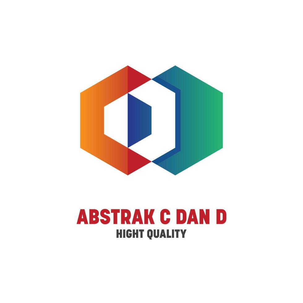 C dan D Abstract Tech Logo vector