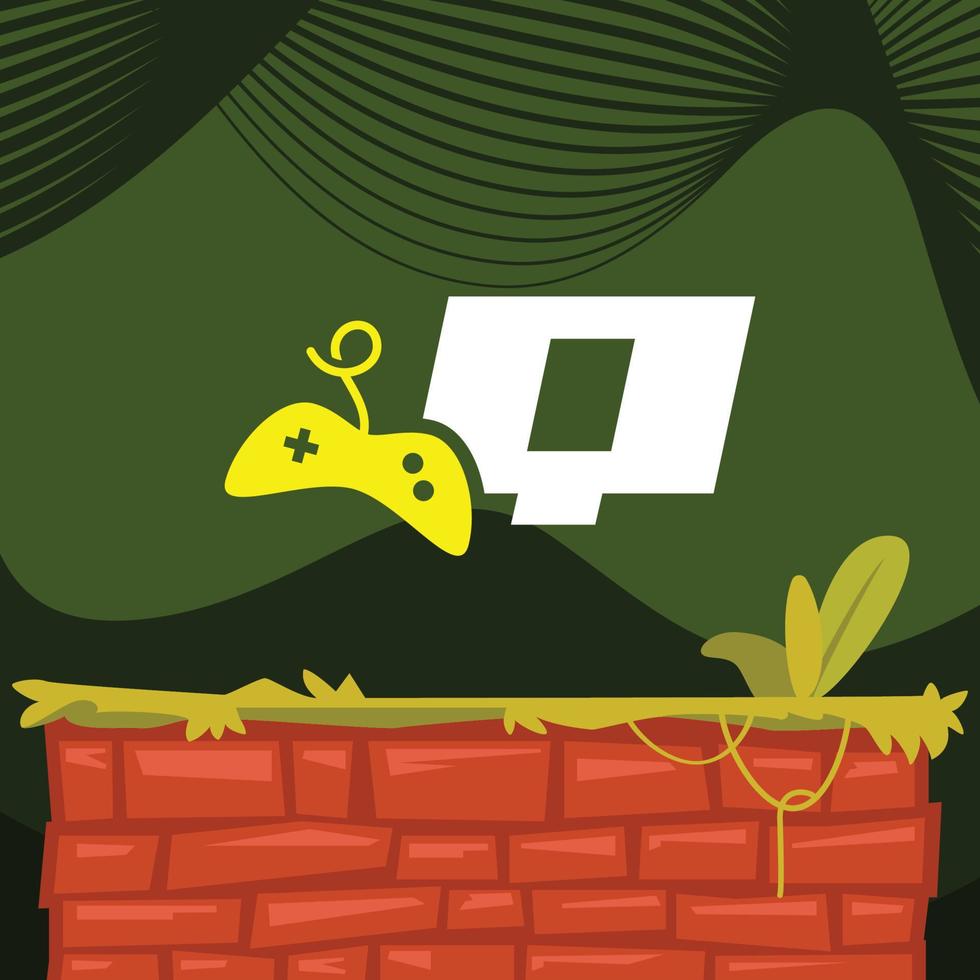 juego alfabeto q logo vector
