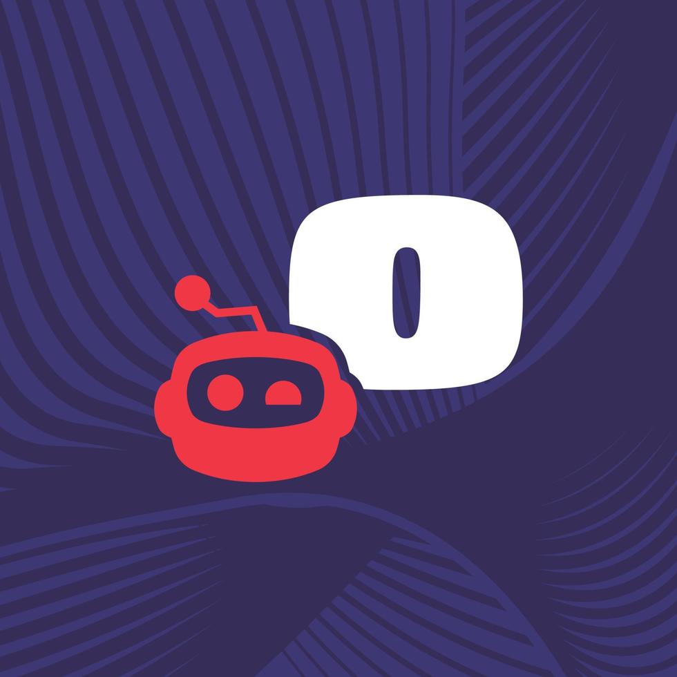 Robot Alphabet O Logo vector