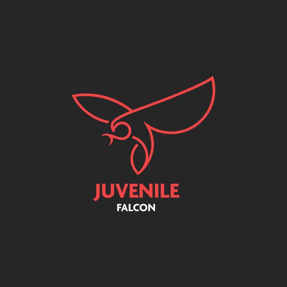 Falcon Logo Outline vector