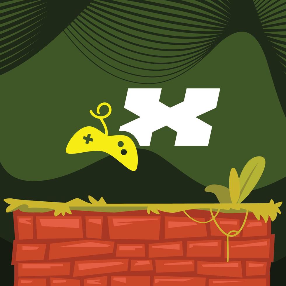 juego alfabeto x logo vector