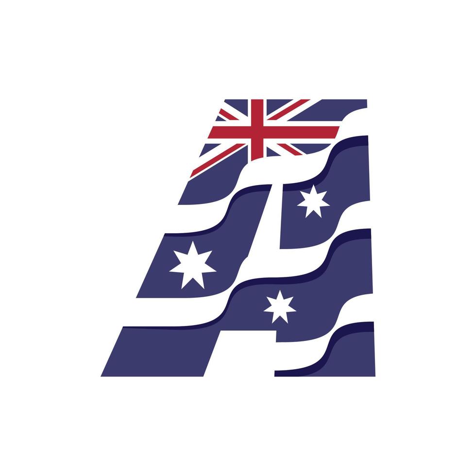 Australian Alphabet Flag A vector