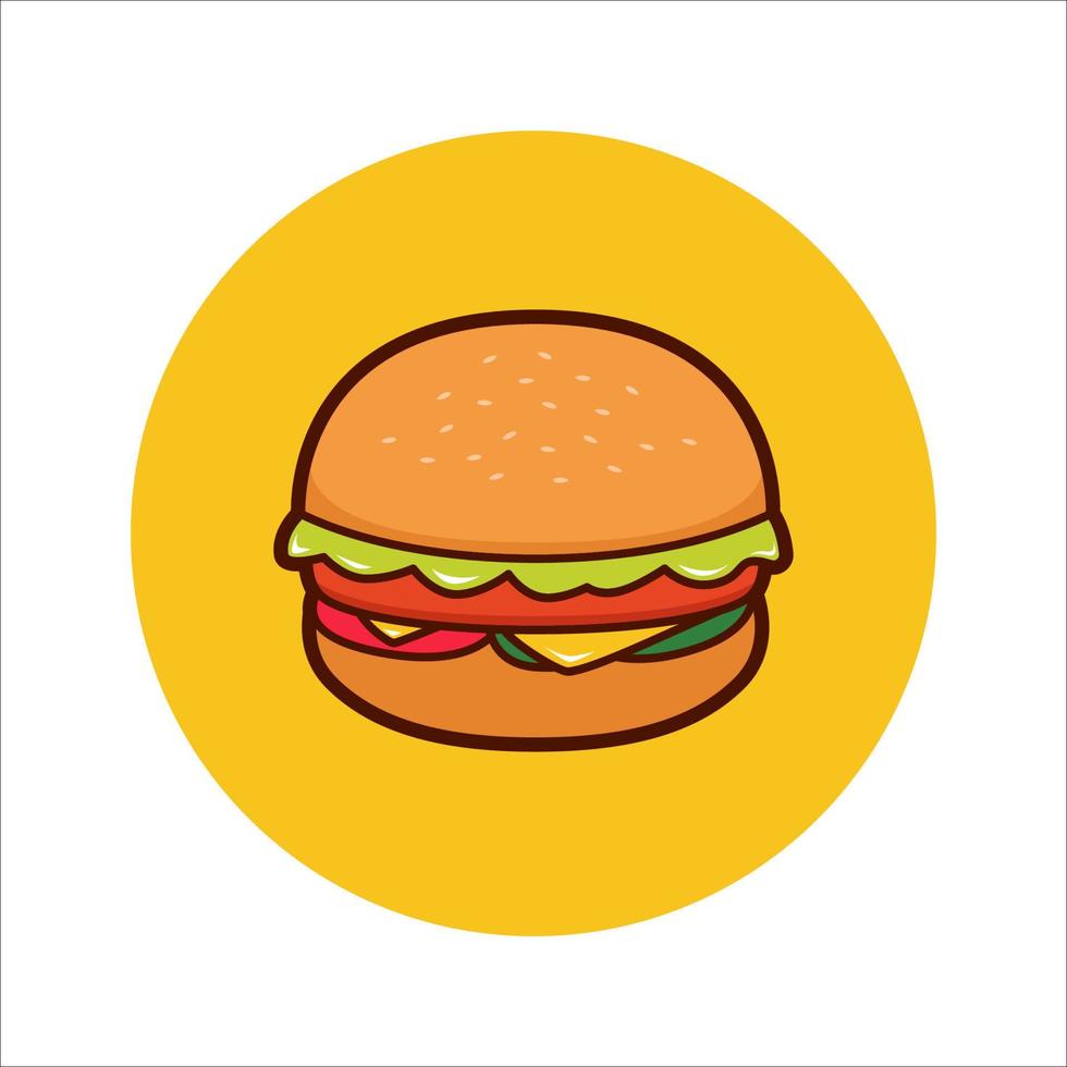 hamburguesa, hamburguesa, vector, ilustración vector