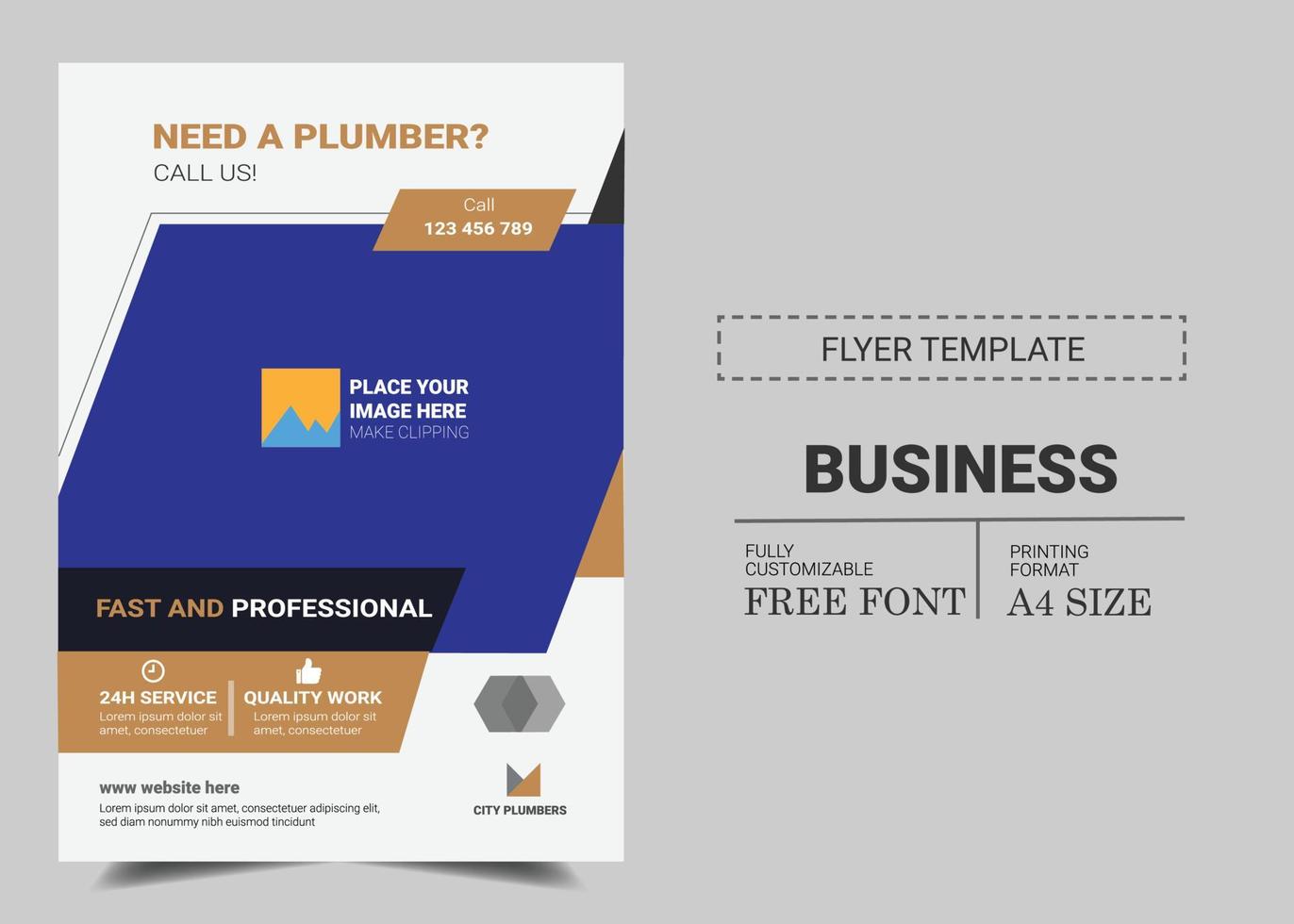 Corporate Business Flyer template poster pamphlet brochure cover design layout vector illustration template in A4 size