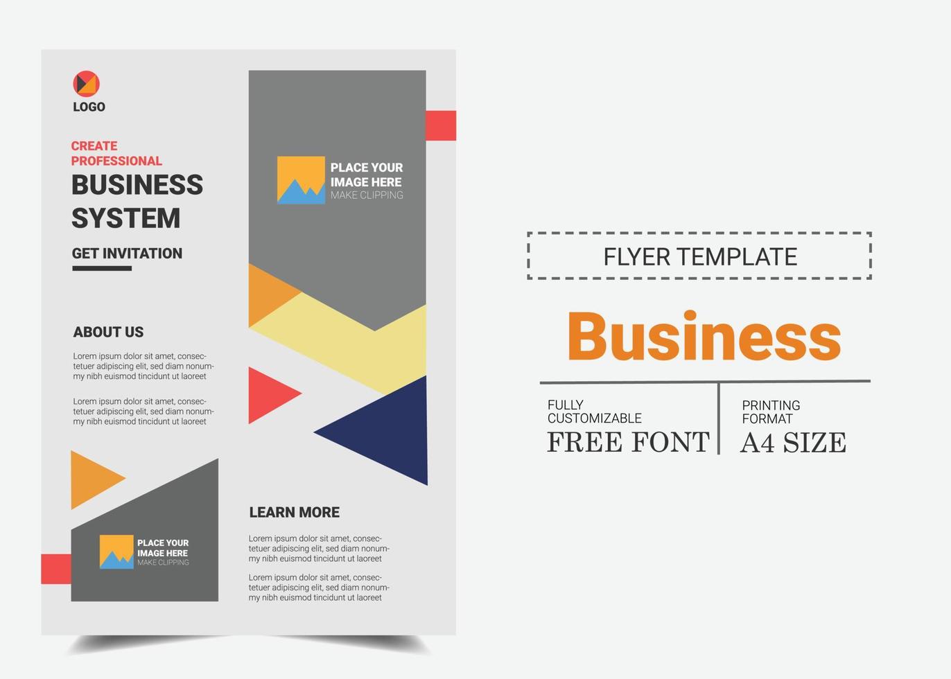 Corporate Business Flyer poster pamphlet brochure cover design layout background vector illustration template in A4 size