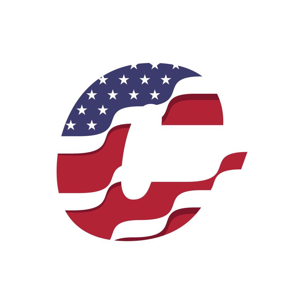 American Alphabet Flag C vector