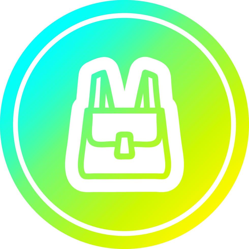 school satchel circular in cold gradient spectrum vector