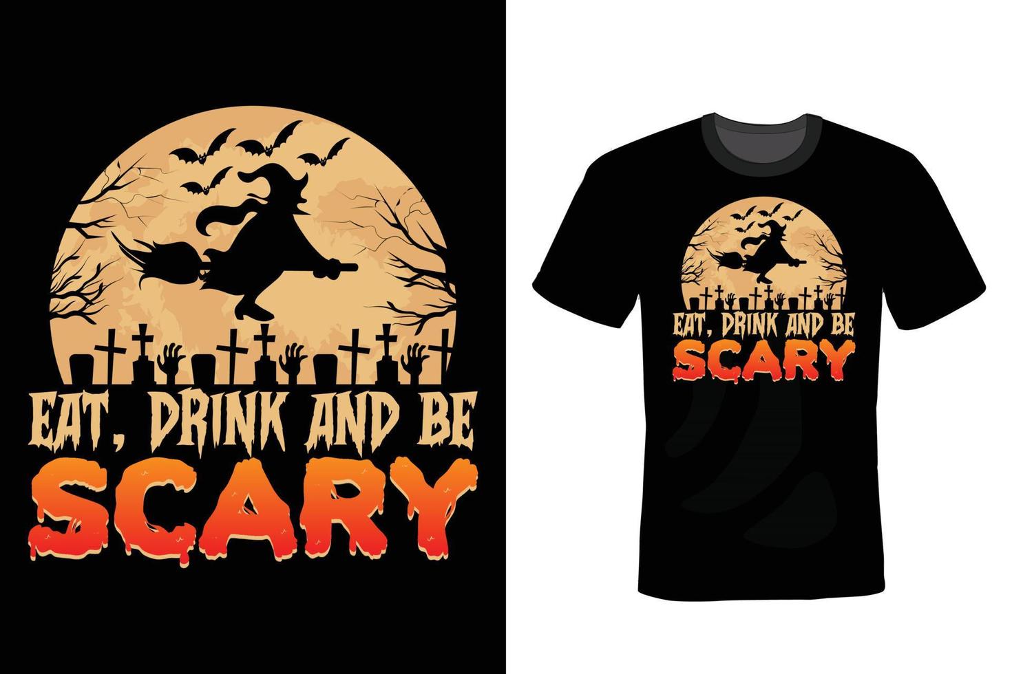 Halloween T shirt design, vintage, typography vector