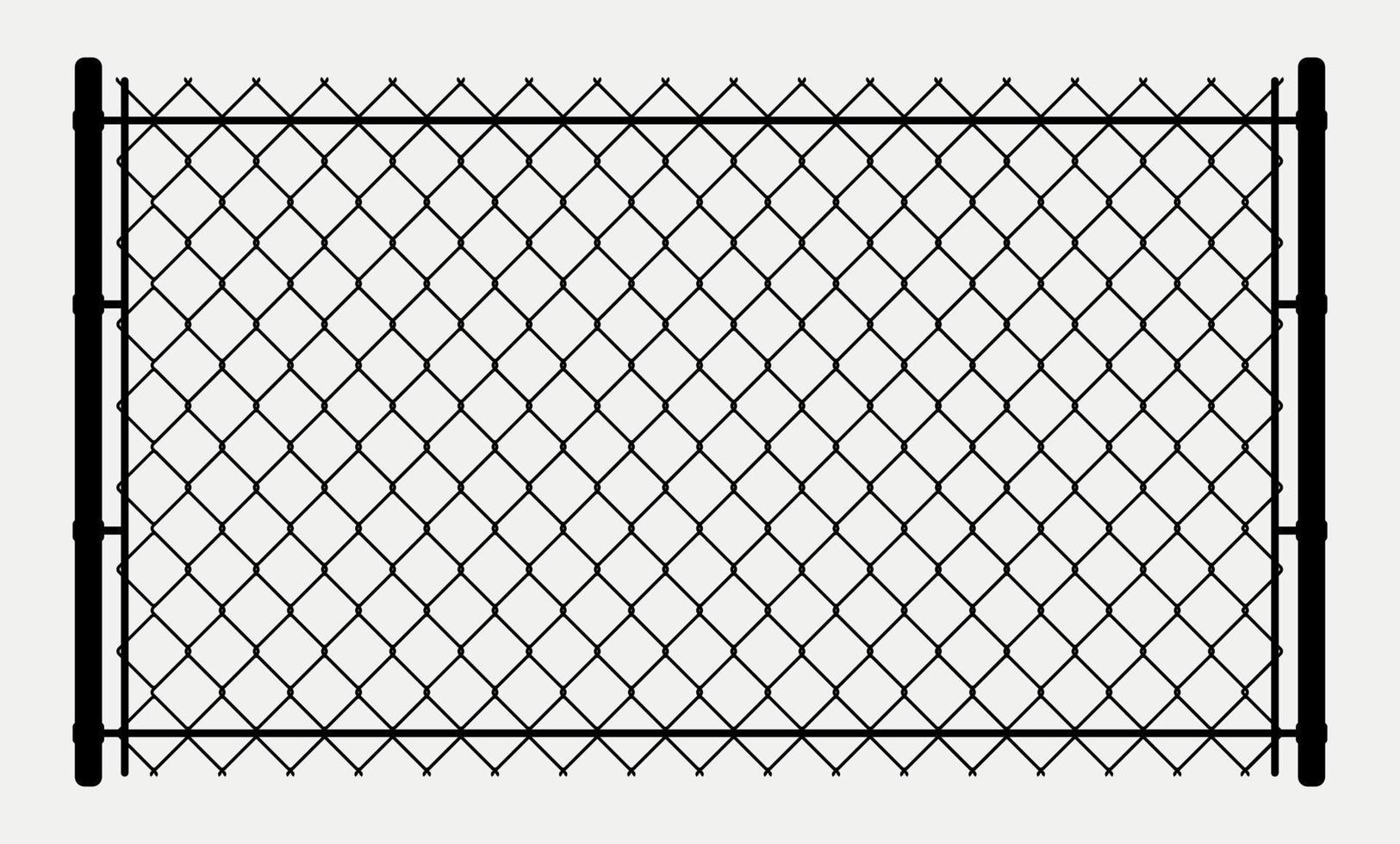 Stell ChainLink Fence Silhouette, Metal door Entrance Illustration