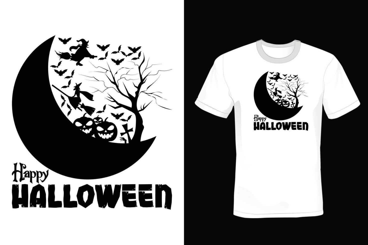 diseño de camiseta de halloween, vintage, tipografía vector