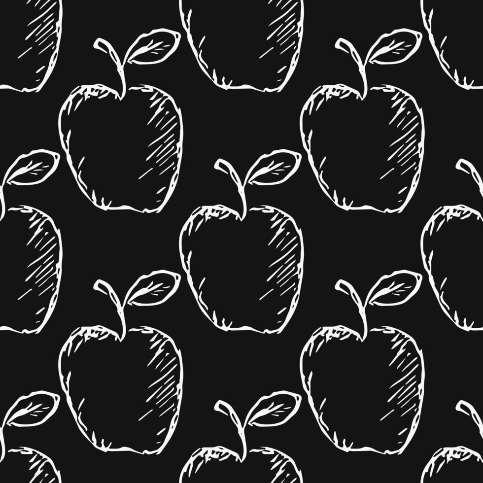 Seamless pattern with apples vector