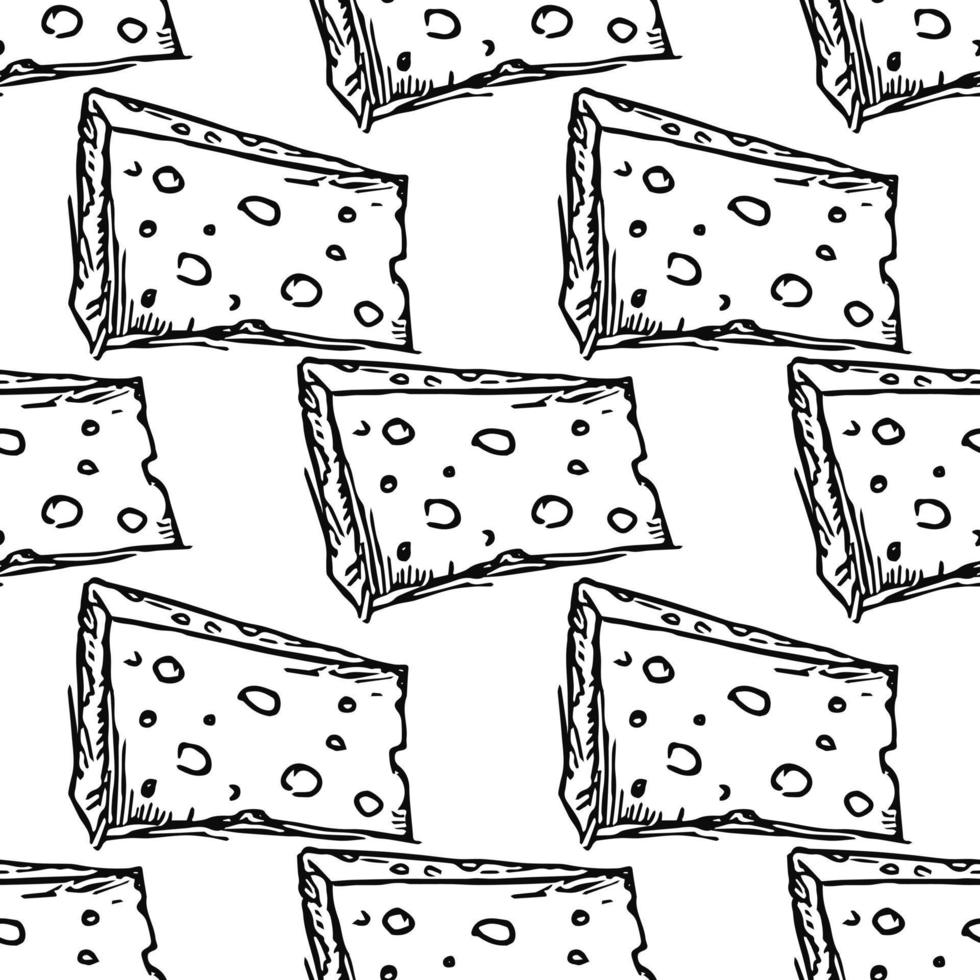 seamless cheese pattern vector