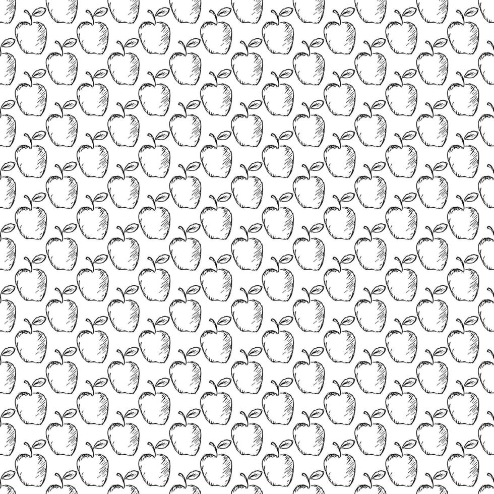 Seamless pattern with apples vector