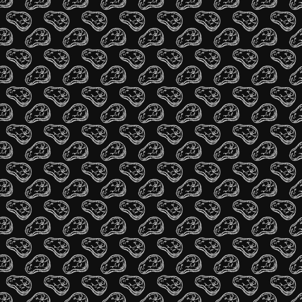 seamless steak pattern vector