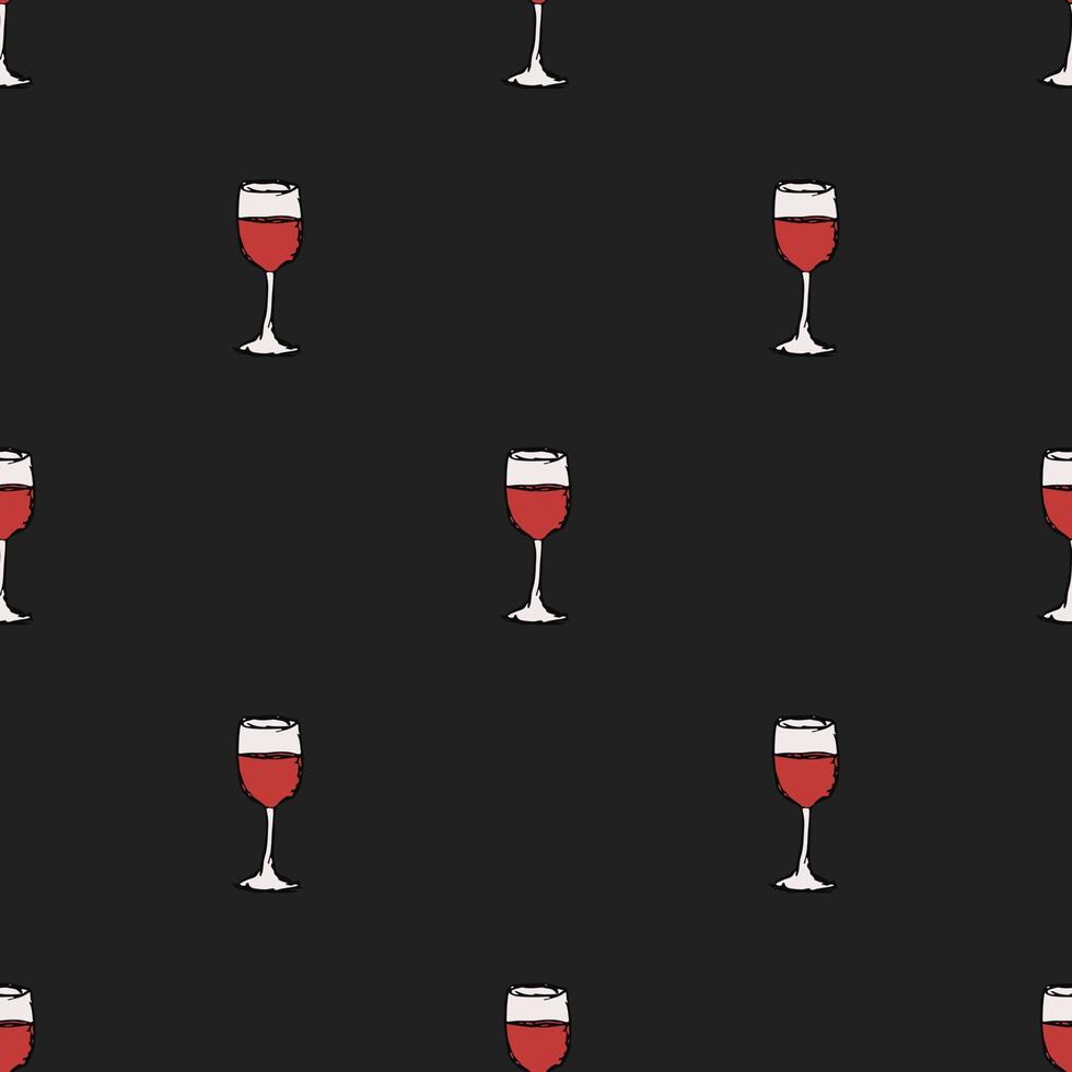 seamless wine pattern. vector doodle illustration with wine icon. pattern with wine