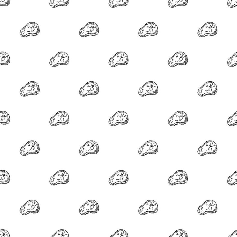 seamless steak pattern vector