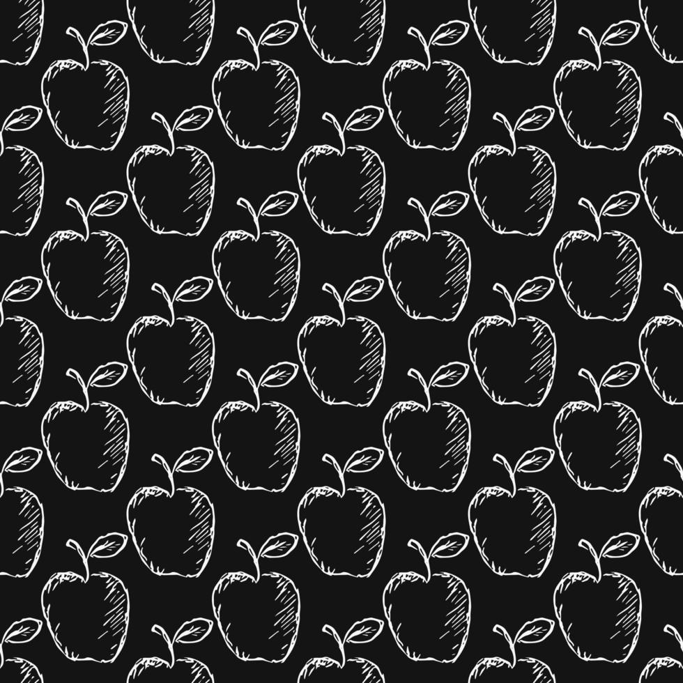 Seamless pattern with apples vector