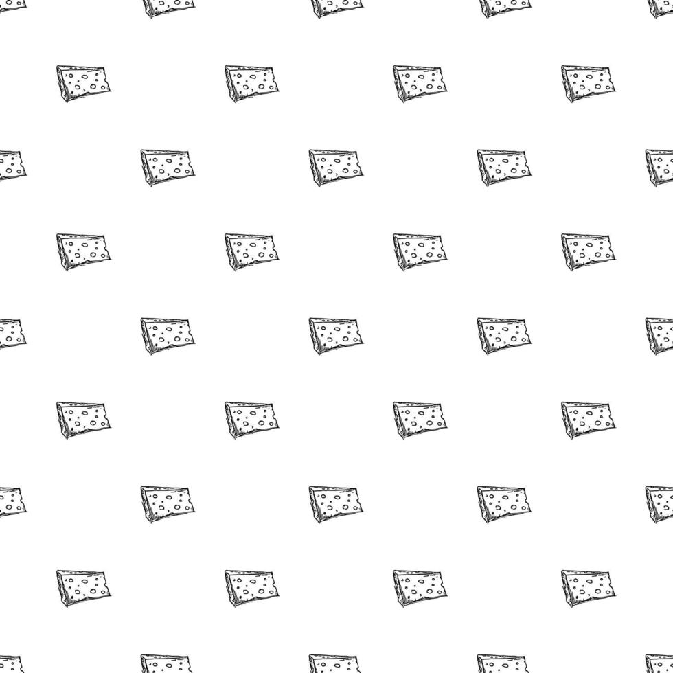 seamless cheese pattern vector