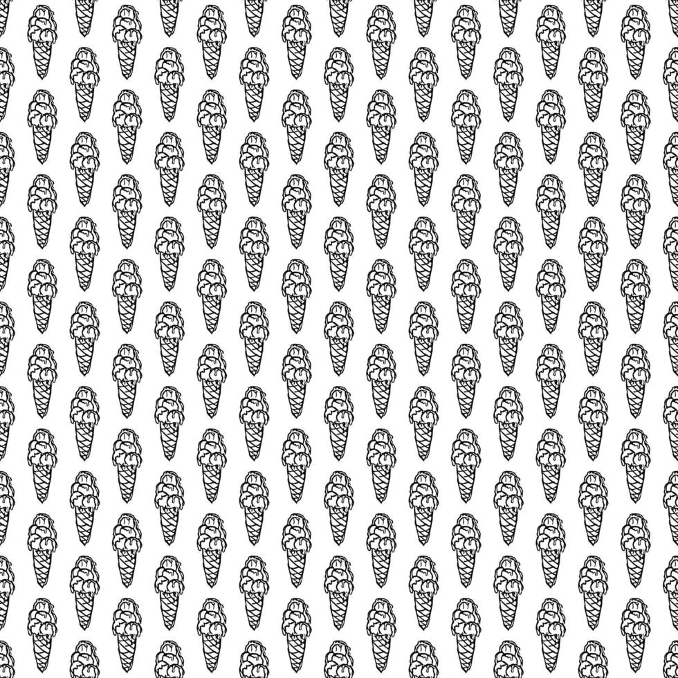 seamless ice cream pattern vector
